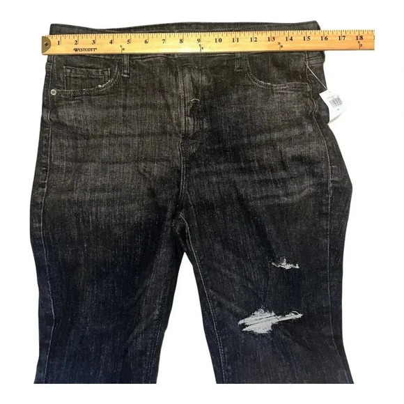 Old Navy Black High Rise Rockstar Super Skinny Jeans, Sz 10 - Picture 5 of 7